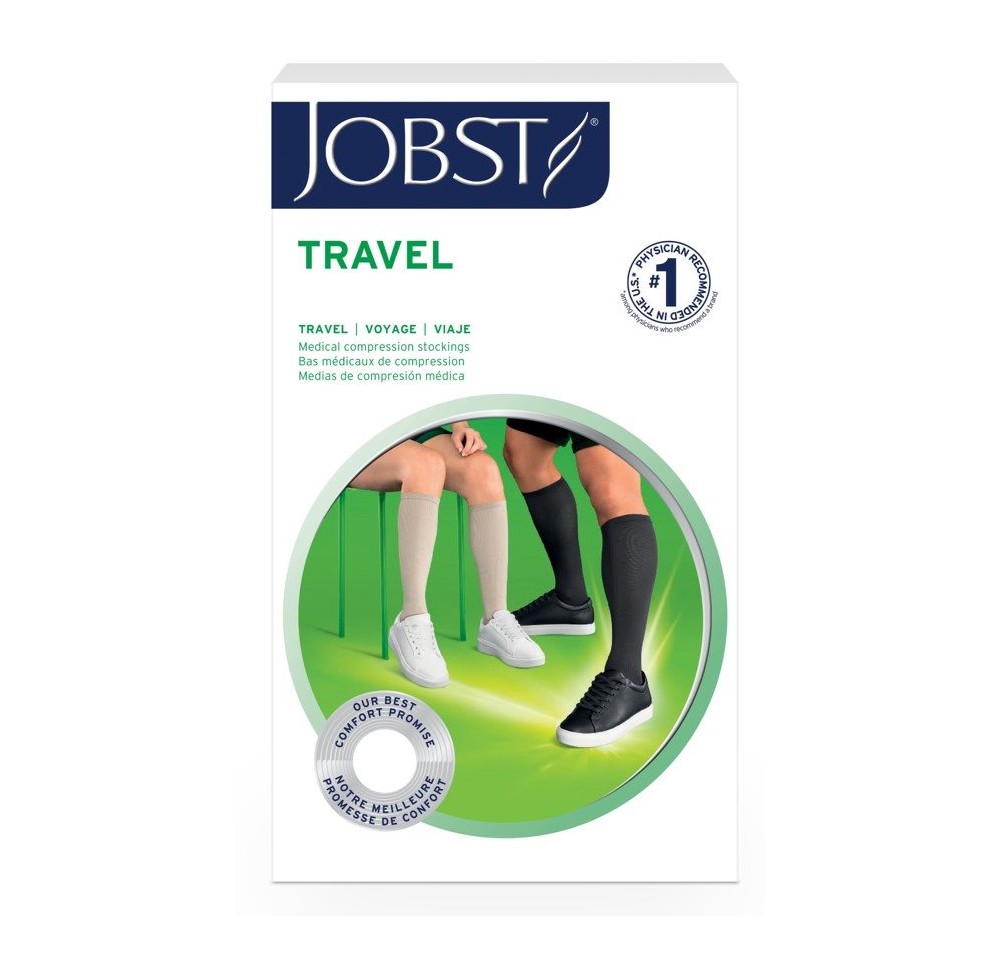 JOBST Travel Socks Knie 15-20mmHg 1 ge sch 1 paire