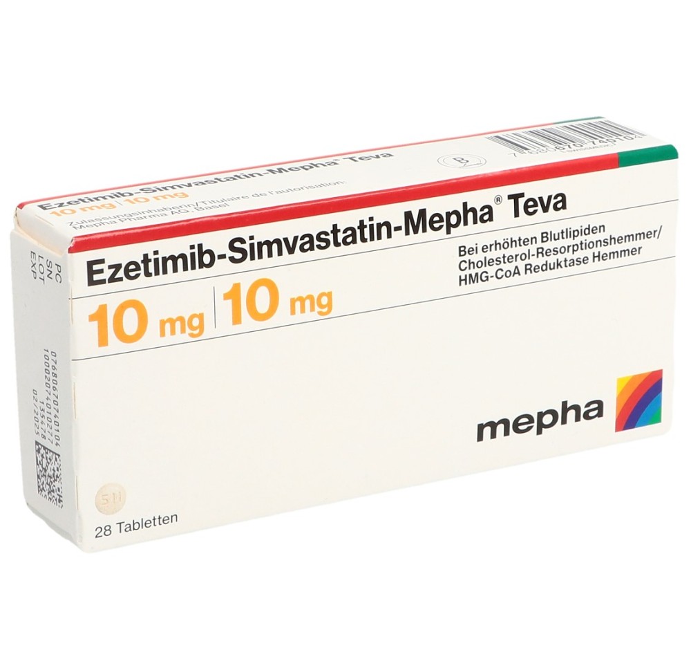 EZETIMIB SIMVASTATIN Mepha Teva 10/10 mg 28 pce