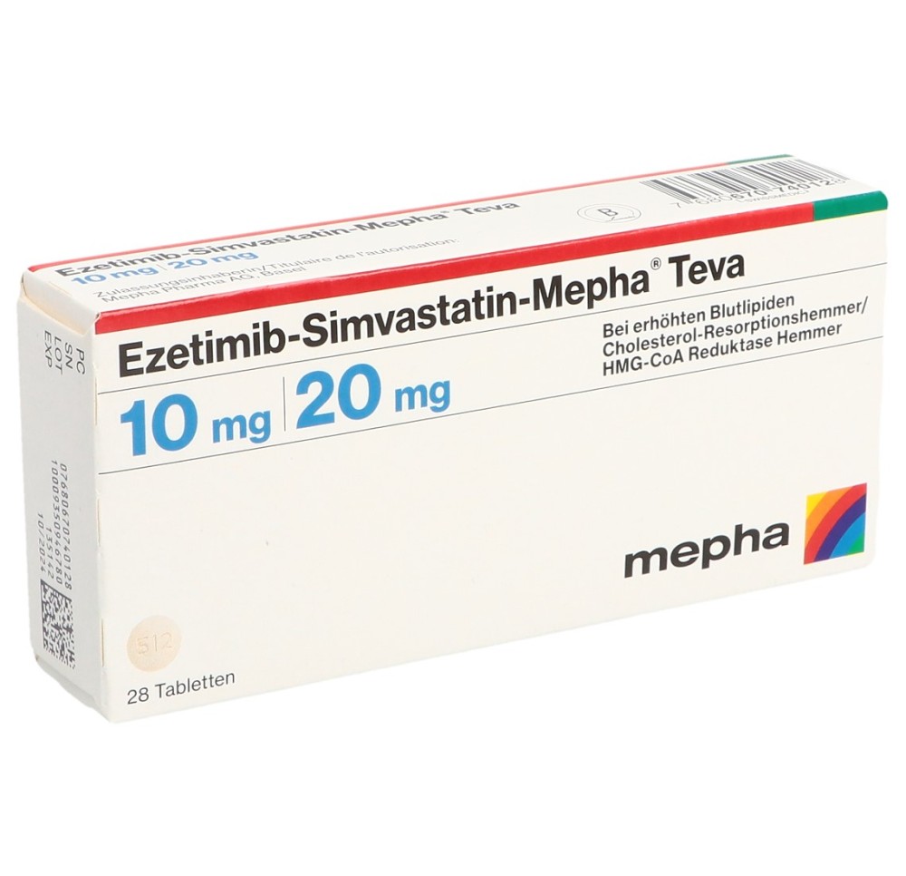 EZETIMIB SIMVASTATIN Mepha Teva 10/20 mg 28 pce