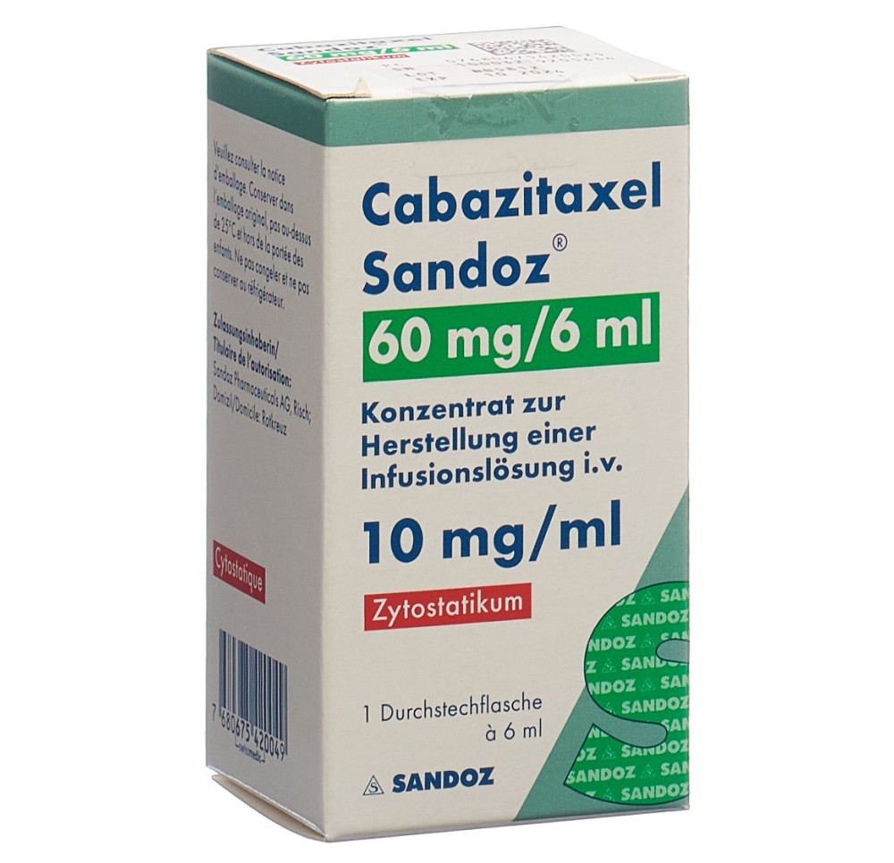 CABAZITAXEL Sandoz sol perf 60 mg/6ml flac