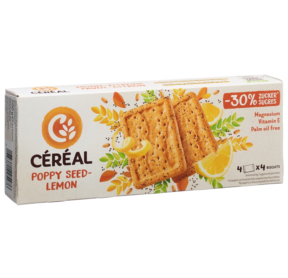 CEREAL biscuit aux céréales pavot citron