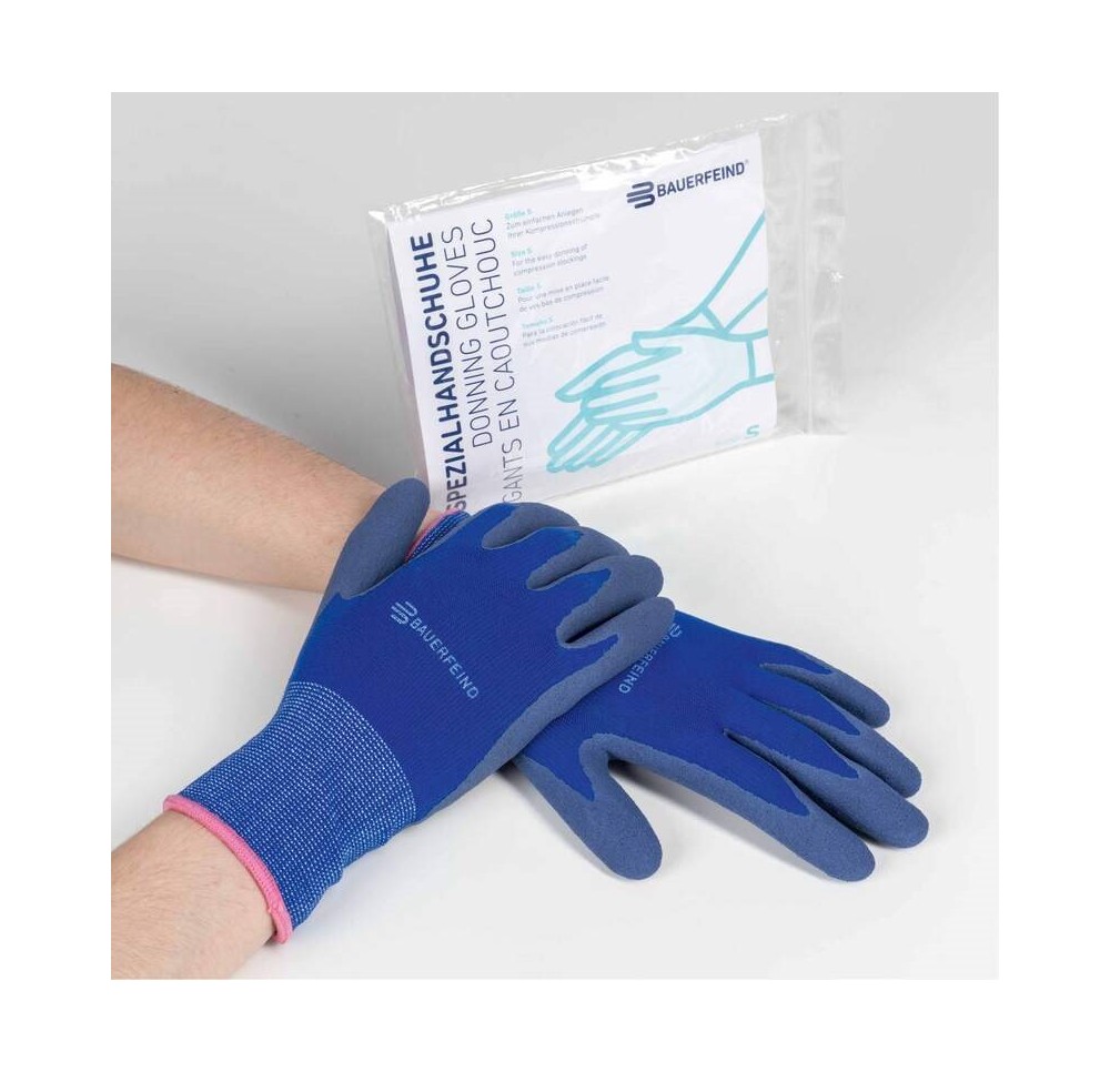 BAUERFEIND gants en caoutchouc XS bleu 1 paire