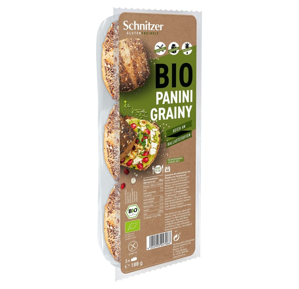 SCHNITZER Bio panini grain sach 188 g