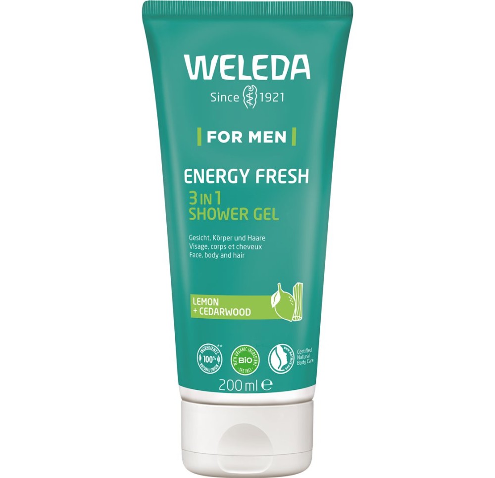 WELEDA FOR MEN 3en1 shower gel energy fresh 200 ml