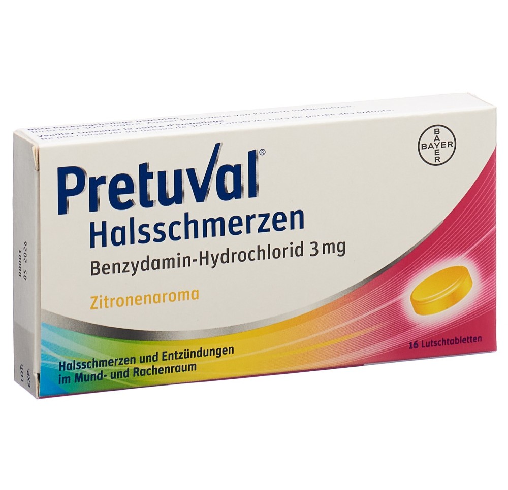 PRETUVAL maux de gorge cpr sucer citron 16 pce