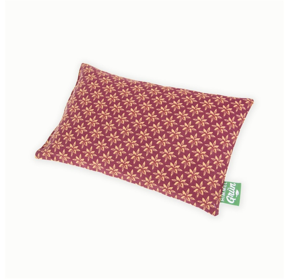 HIMMELGRÜN coussin noyaux ceri 30x20cm fleur étoi