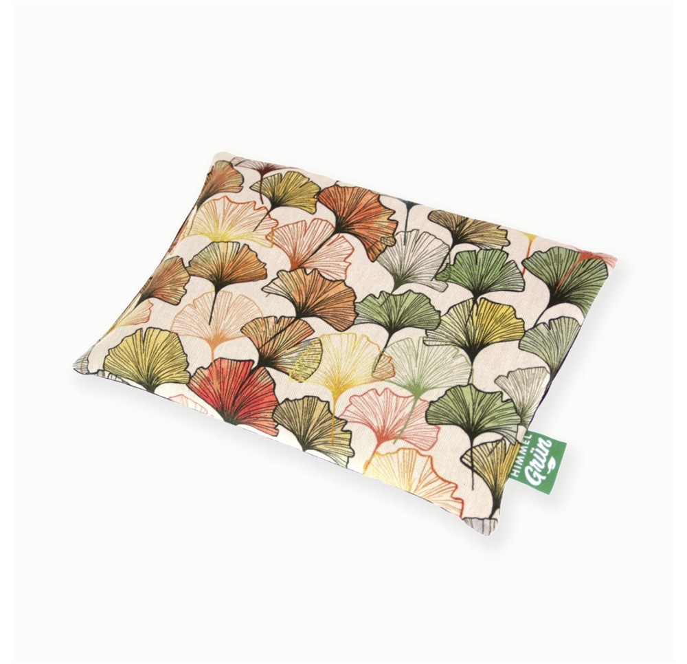HIMMELGRÜN coussin noyaux ceri 30x20cm feui ginkgo