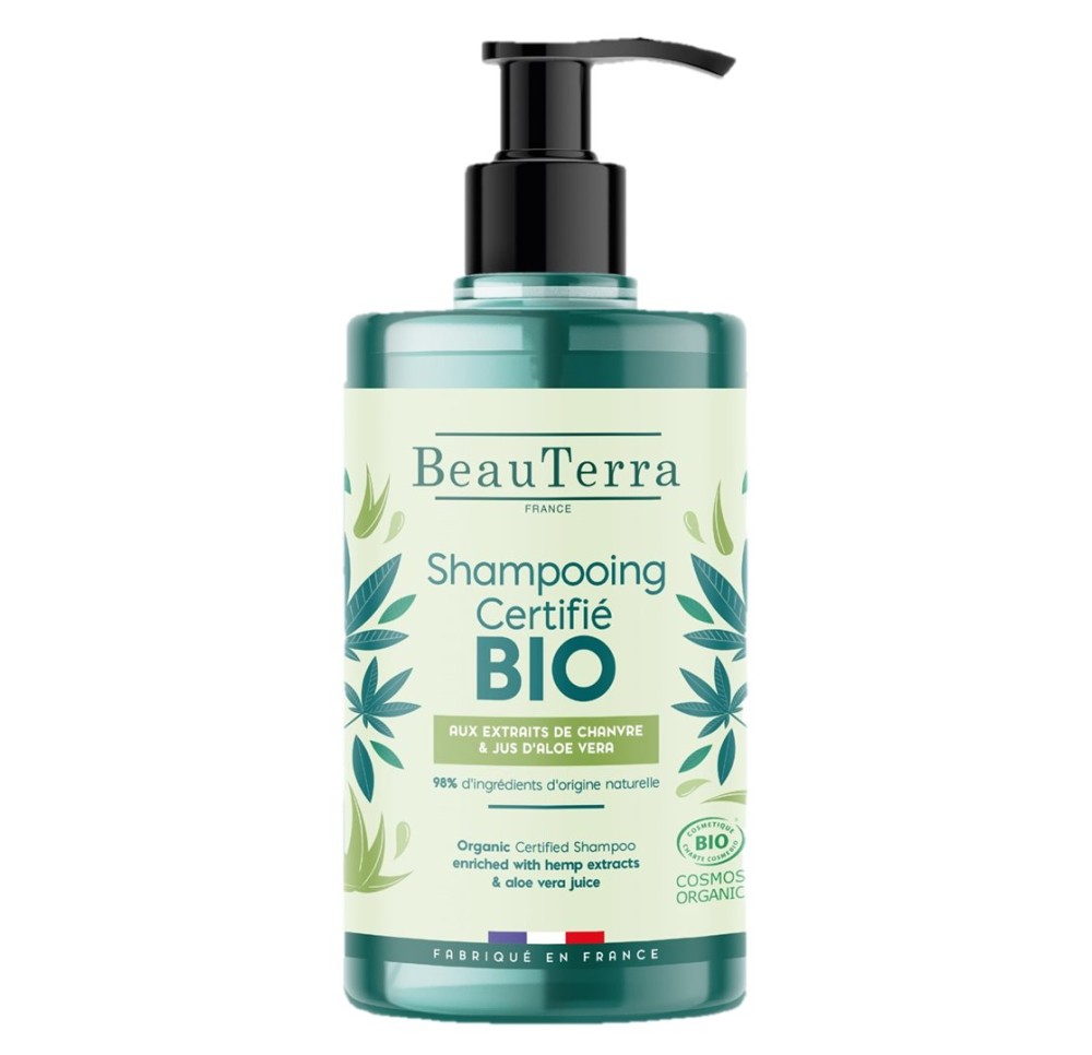 BEAUTERRA shampooing chanvre aloé vera bio 750 ml