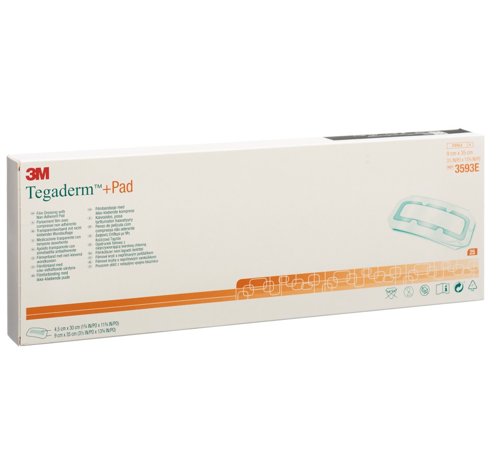 3M TEGADERM+PAD 9x35cm compres 4.5x30cm 25 pce