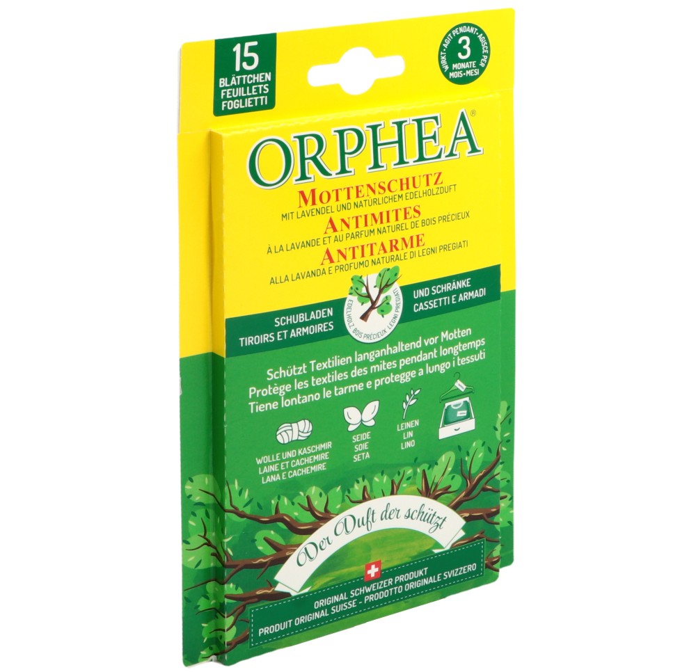 ORPHEA feuilles antimite bois précieux 15 pce
