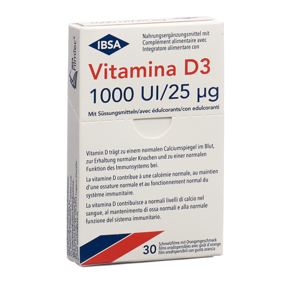 VITAMINA D3 film orodisp 1000 I.U. (nouv) 30 pce