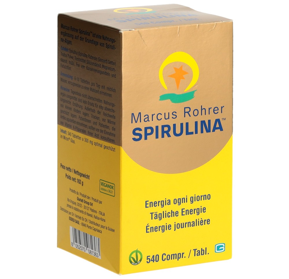 MARCUS ROHRER Spirulina cpr nouv fl verre 540 pce