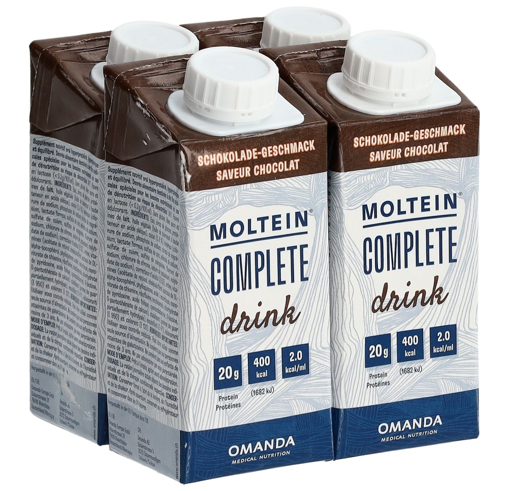 MOLTEIN Complete Drink chocolat 4 tétra 200 ml