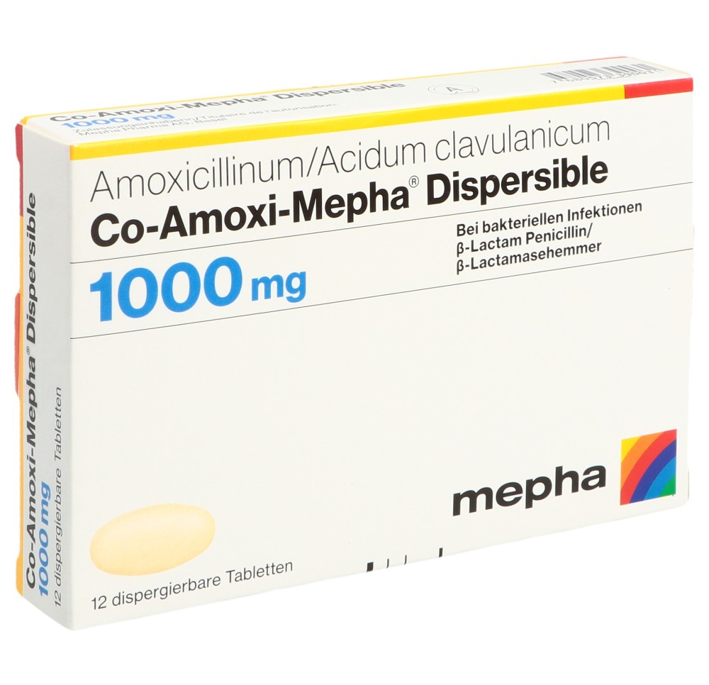 CO-AMOXI Mepha cpr disp 1000 mg 12 pce