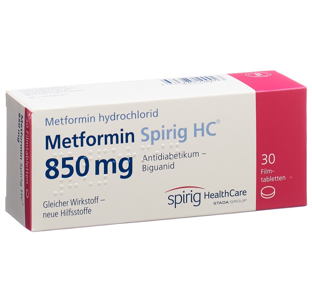 METFORMINE Spirig HC cpr pell 850 mg 30 pce