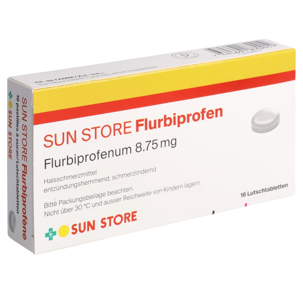 SUN STORE Flurbiprofen cpr sucer 8.75 mg 16 pce
