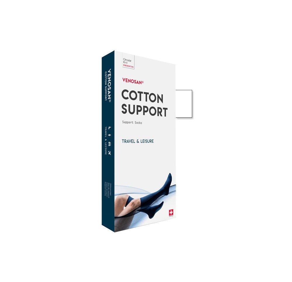 VENOSAN COTTON SUPPORT Socks A-D L white 1 paire