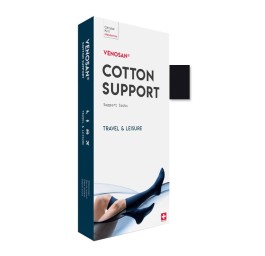 VENOSAN COTTON SUPPORT Socks A-D S black 1 paire