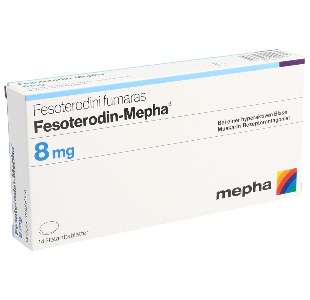 FESOTERODIN Mepha cpr ret 8 mg 14 pce