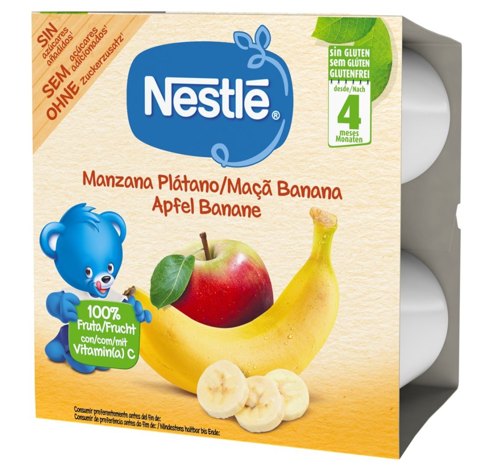 NESTLE compote pomme banane 4 x 100 g