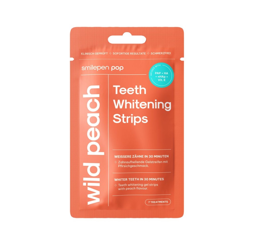 SMILEPEN Pop Teeth Whit Strips Wi Peach 7 x 2 pce