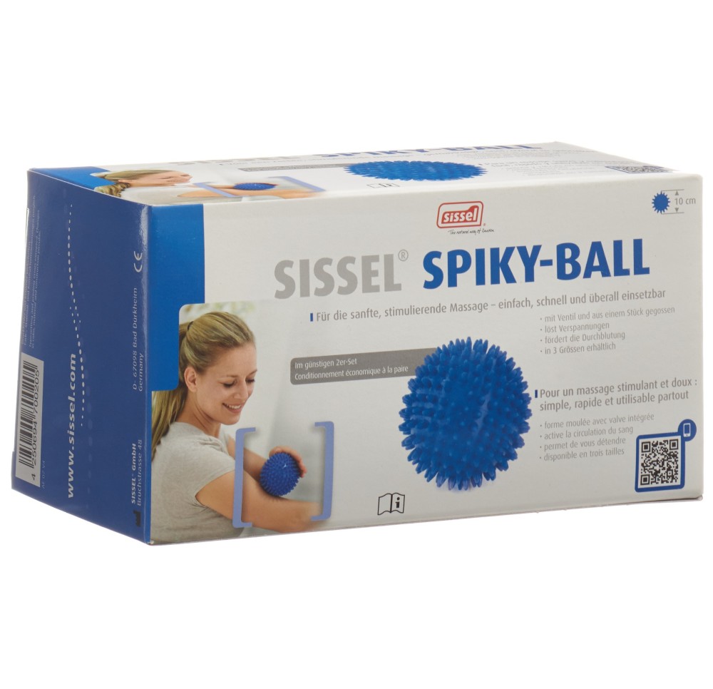 SISSEL Spiky-Ball 10cm bleu 2 pce