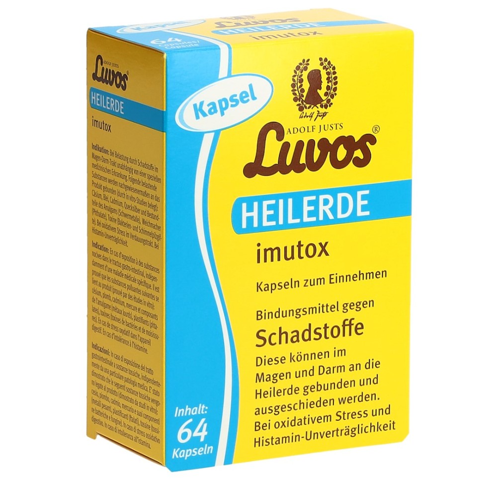 LUVOS argile médicinale imutox caps 64 pce