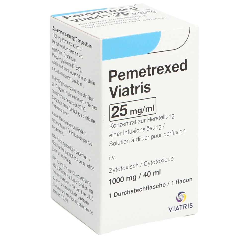PEMETREXED Viatris conc perf 1000 mg/40ml flac