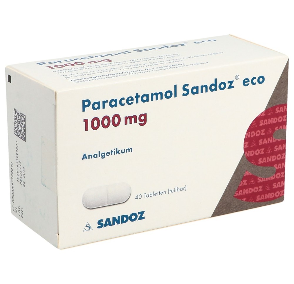 PARACETAMOL Sandoz eco cpr 1000 mg 40 pce