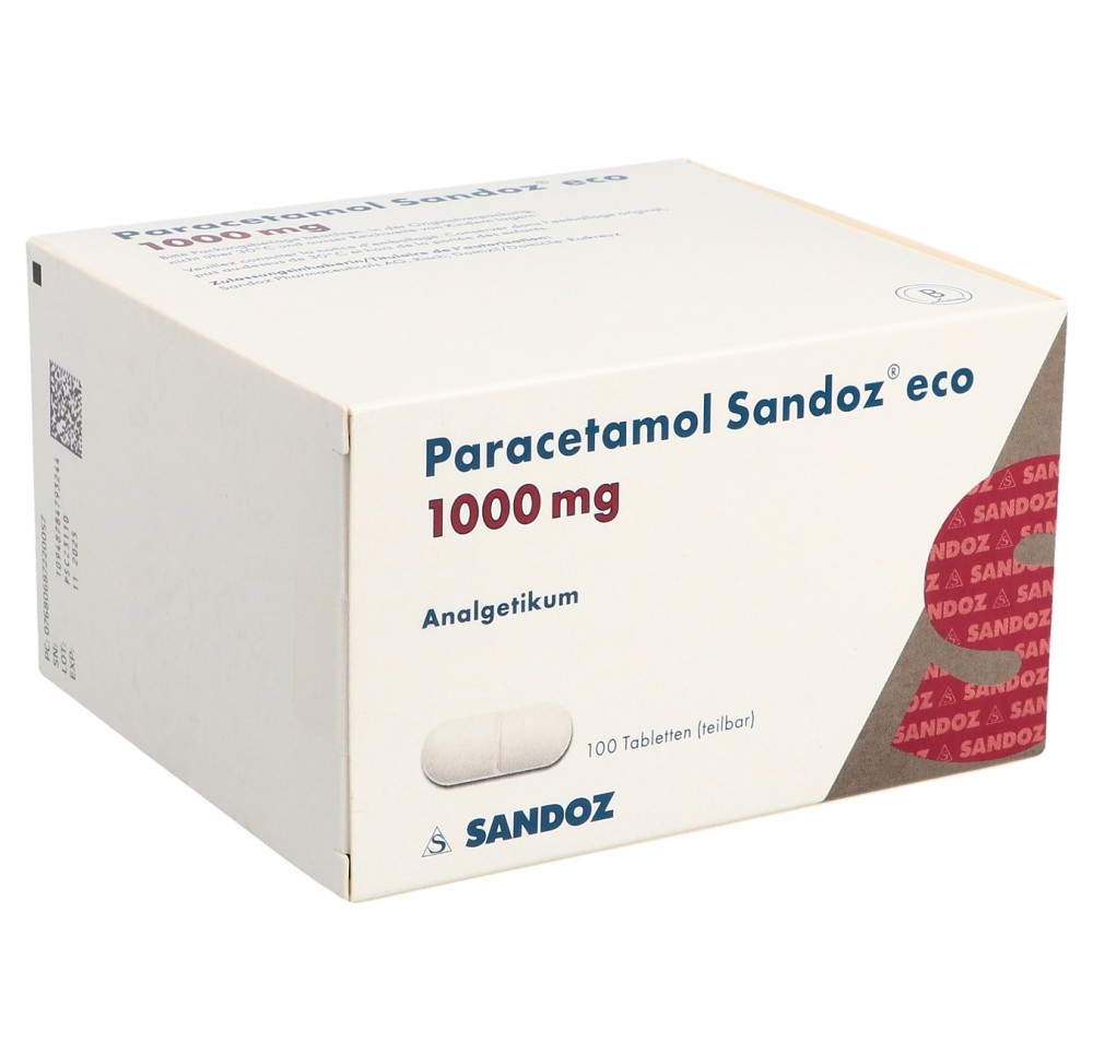 PARACETAMOL Sandoz eco cpr 1000 mg 100 pce