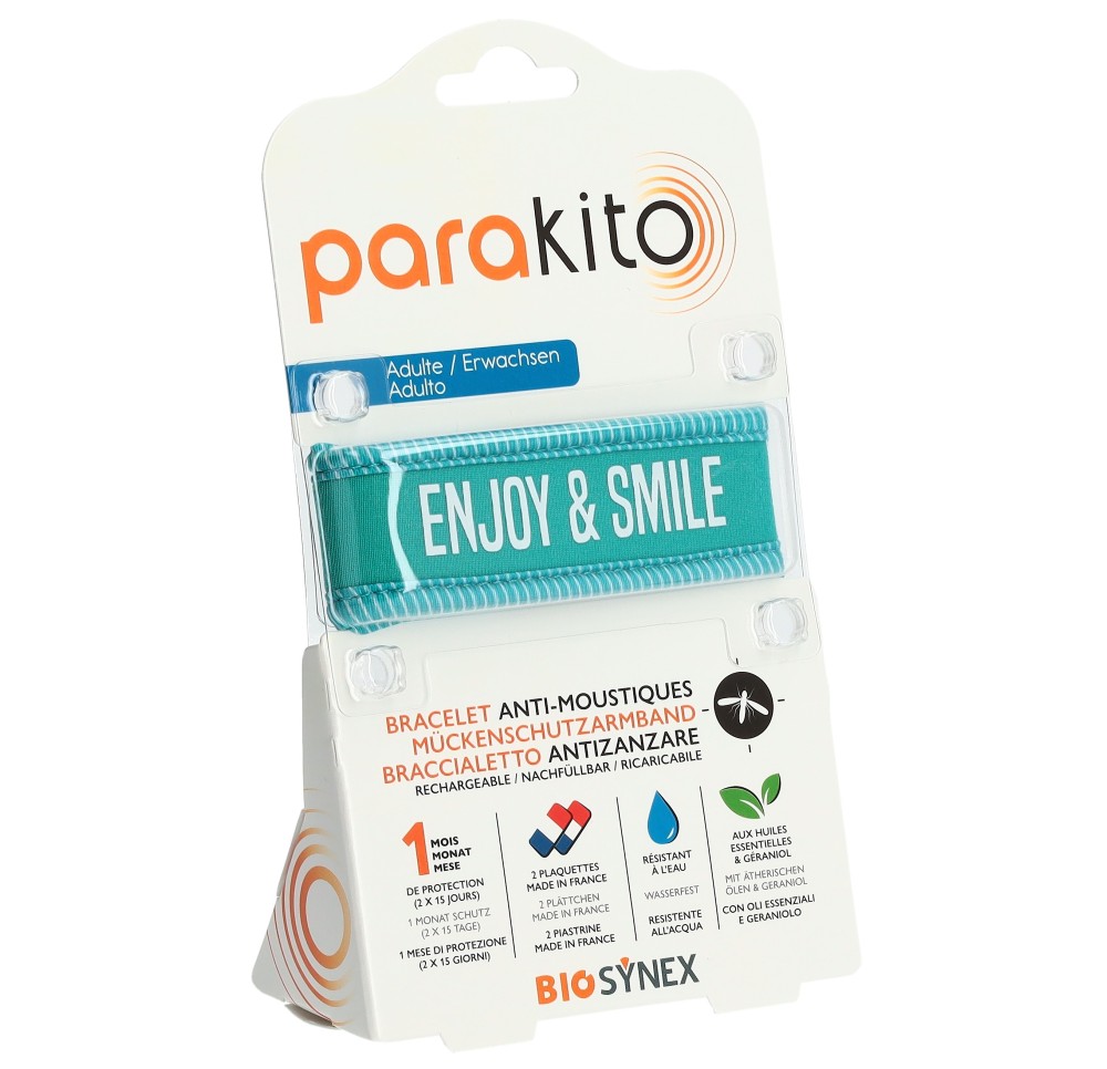 PARAKITO bracelet adulte Enjoy and Smile bleu