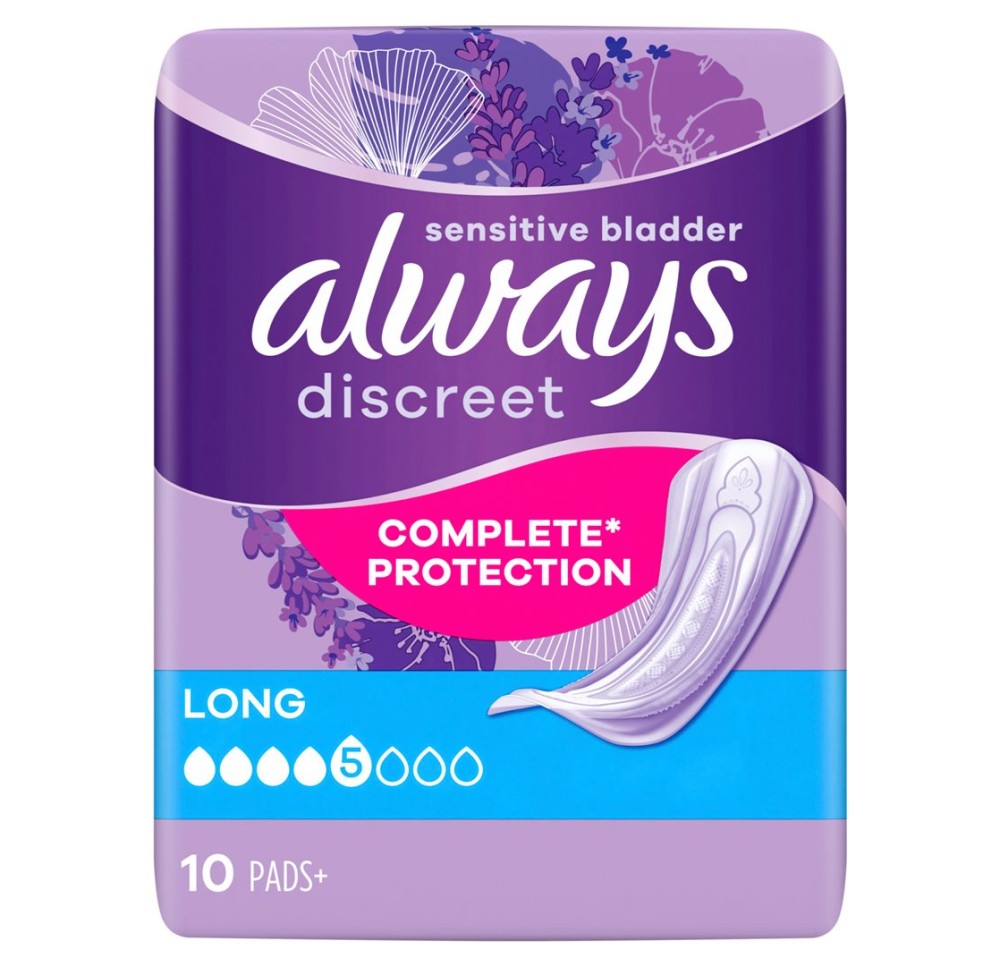 ALWAYS Discreet incontinence Long (n) 10 pce
