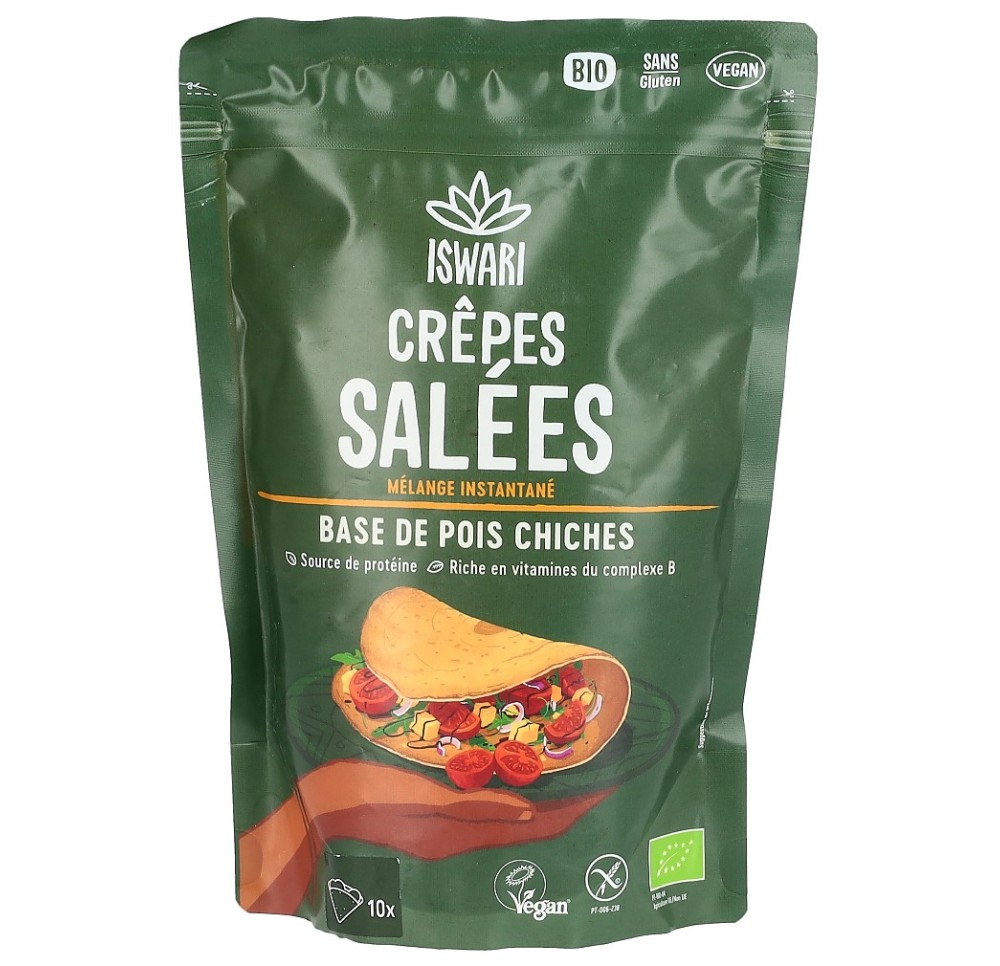 ISWARI Instant Mix Crêpes salées BIO sach 250 g
