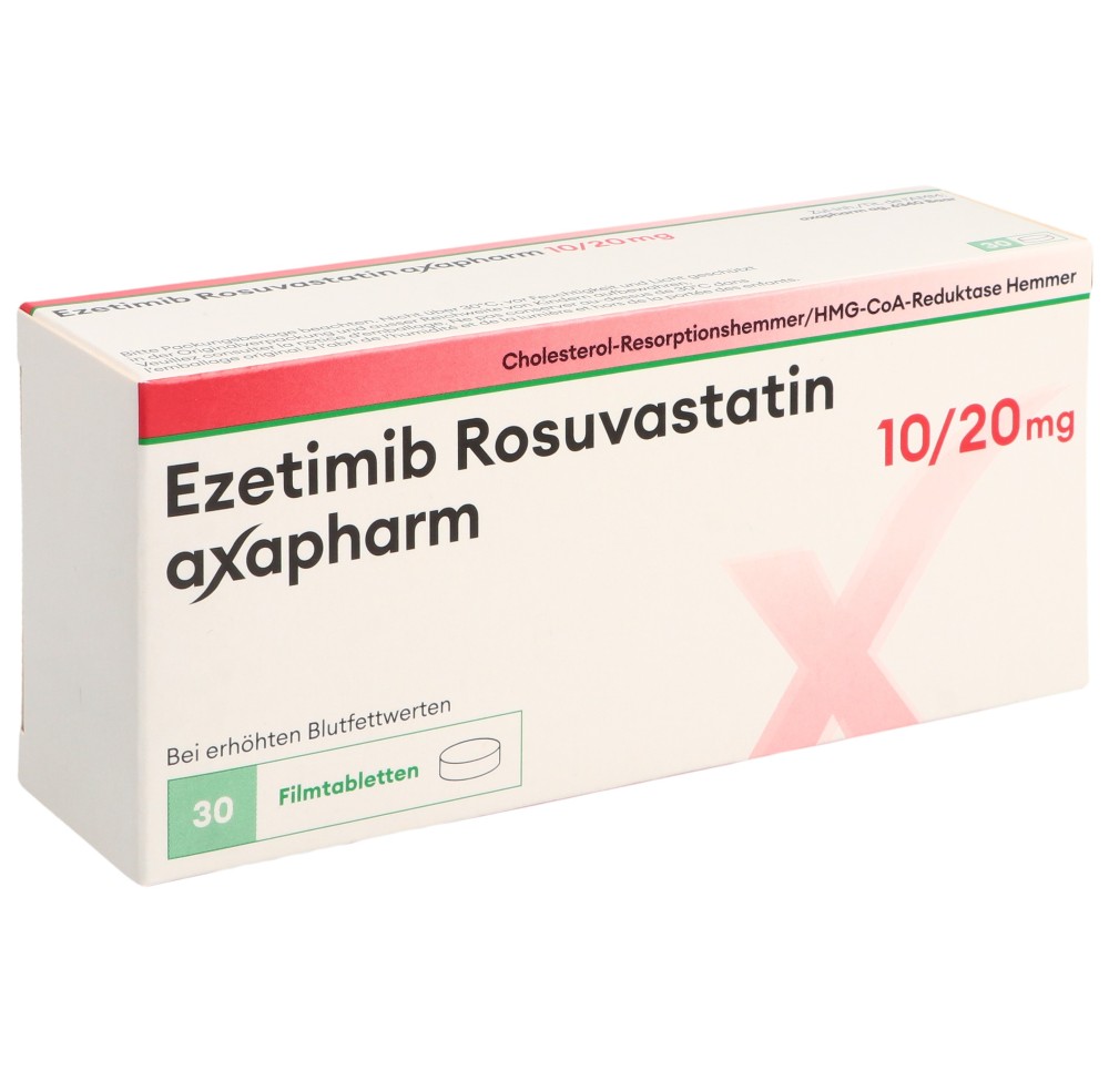 EZETIMIB ROSUVAST axapharm cpr pell 10/20mg 30 pce