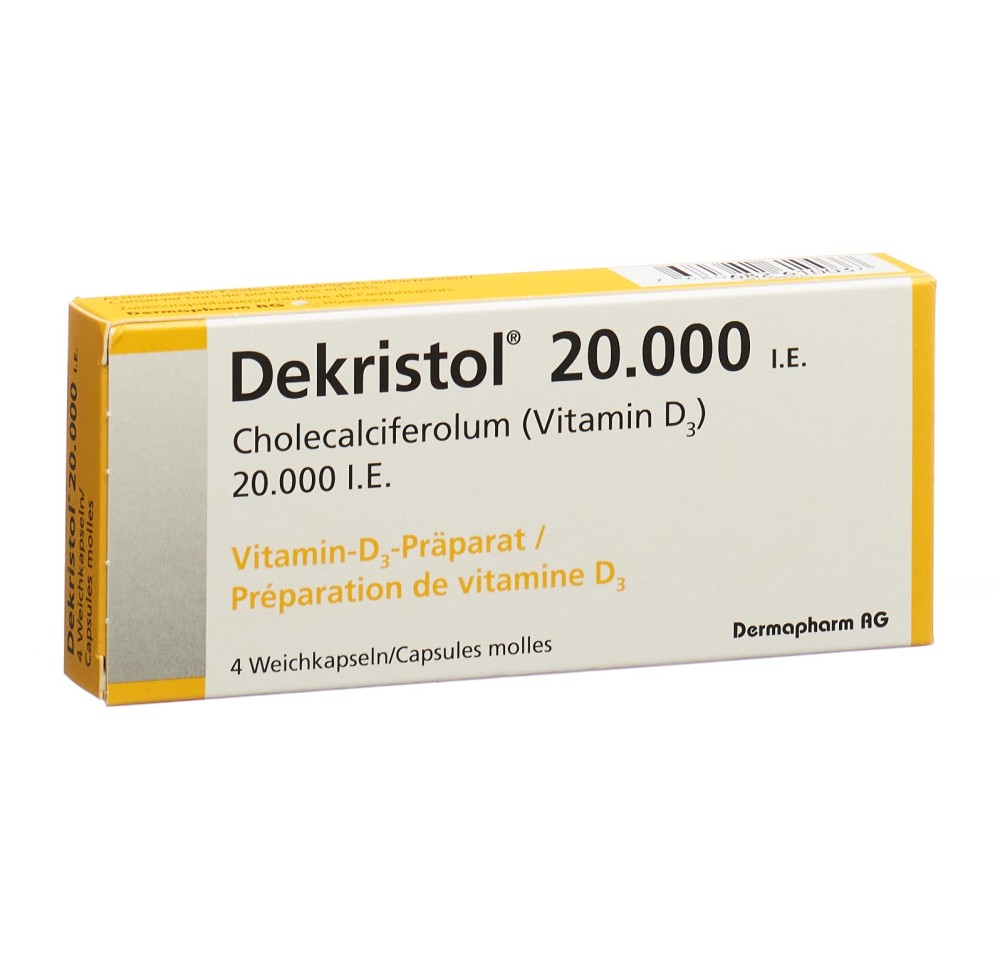DEKRISTOL caps moll 20000 UI 4 pce
