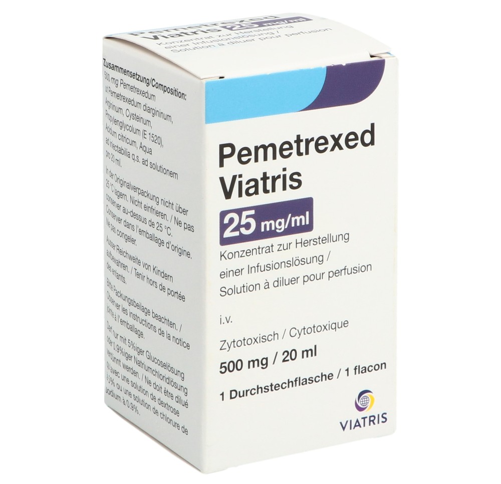 PEMETREXED Viatris conc perf 500 mg/20ml flac
