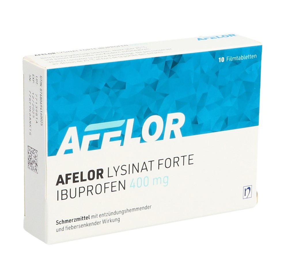 AFELOR Lysinat forte cpr pell 400 mg 10 pce