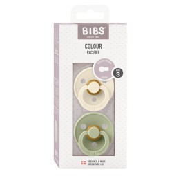 BIBS Colour Latex Round 12-18m ivory sage 2 pce