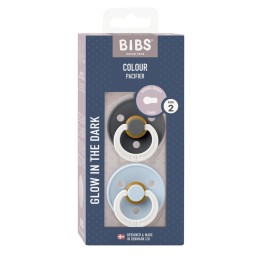 BIBS Colour Latex Round 6-12m iron gl bl gl 2 pce