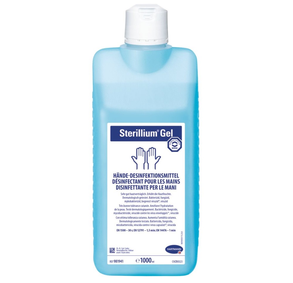 STERILLIUM Gel désinfectant mains fl 1000 ml