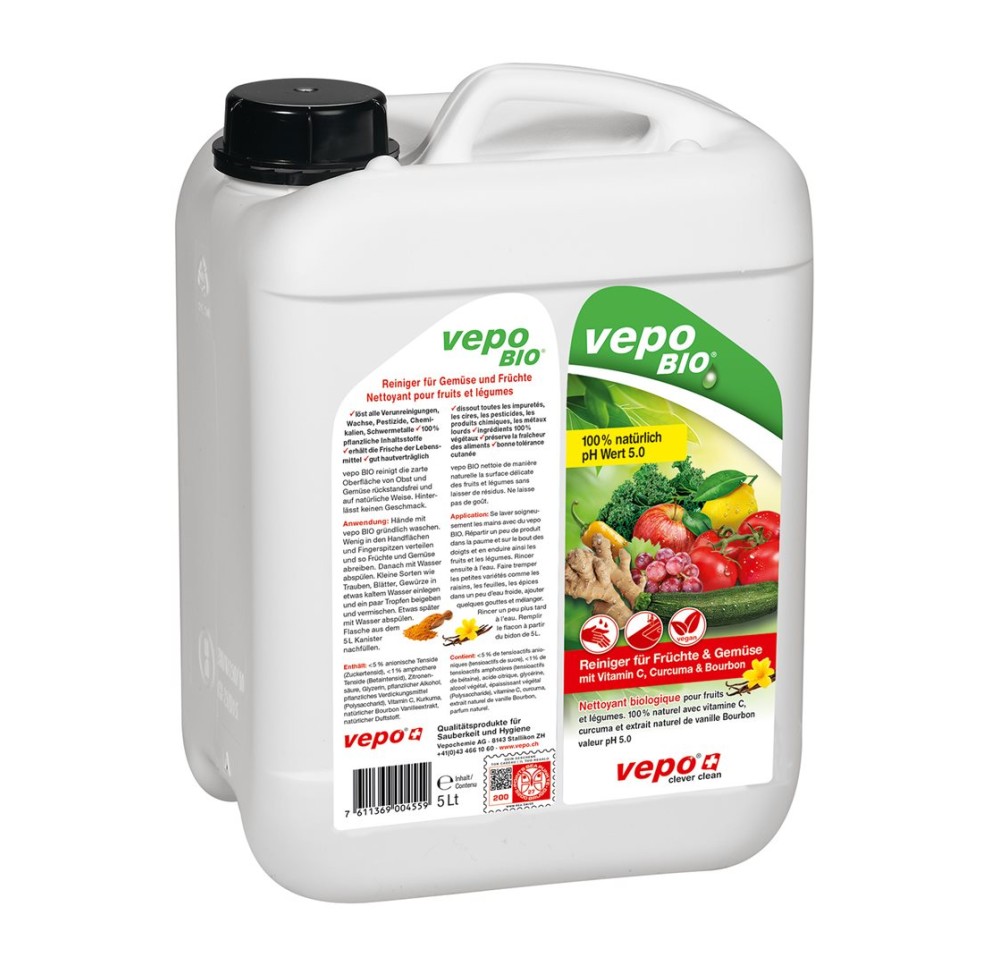VEPO nettoyant bio pour fruits et légumes 5000 ml