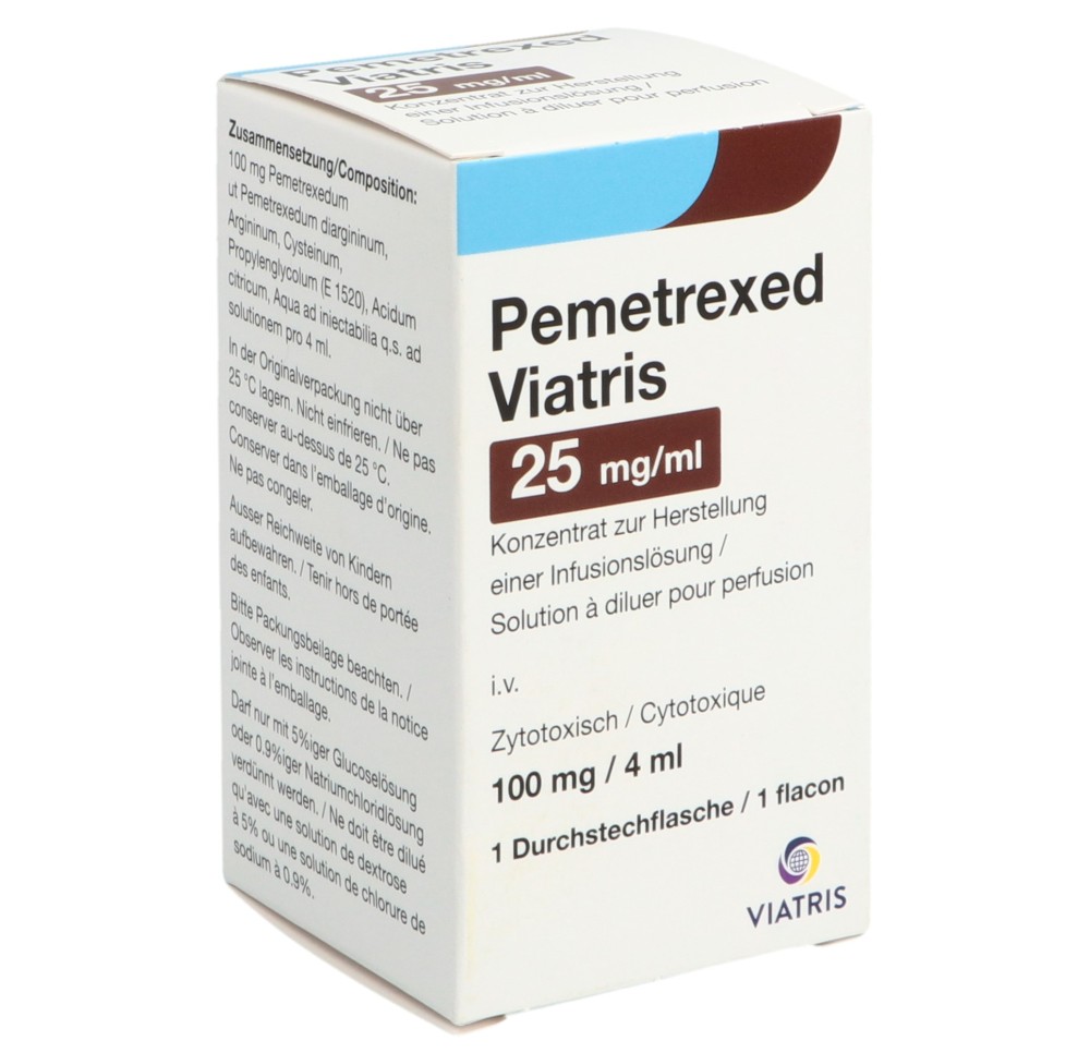 PEMETREXED Viatris conc perf 100 mg/4ml flac