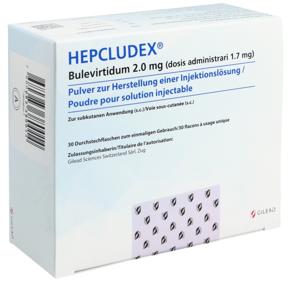 HEPCLUDEX subst sèche 2 mg flac 30 pce