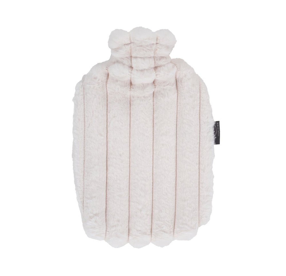 FASHY bouillotte 2l housse polaire blanche
