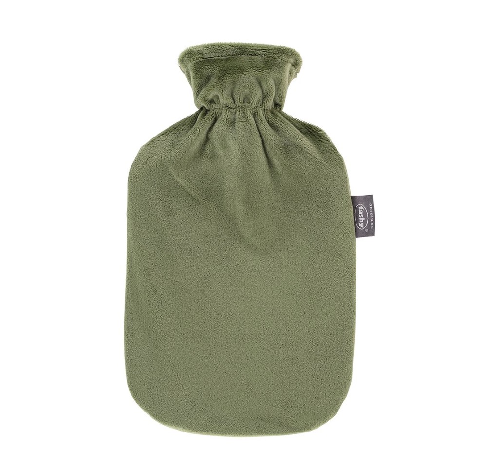 FASHY bouillotte 2l housse polaire vert