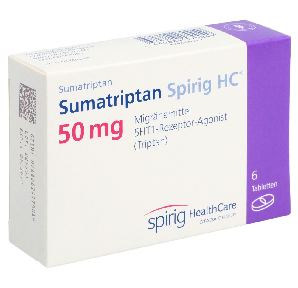 SUMATRIPTAN Spirig HC cpr 50 mg 6 pce