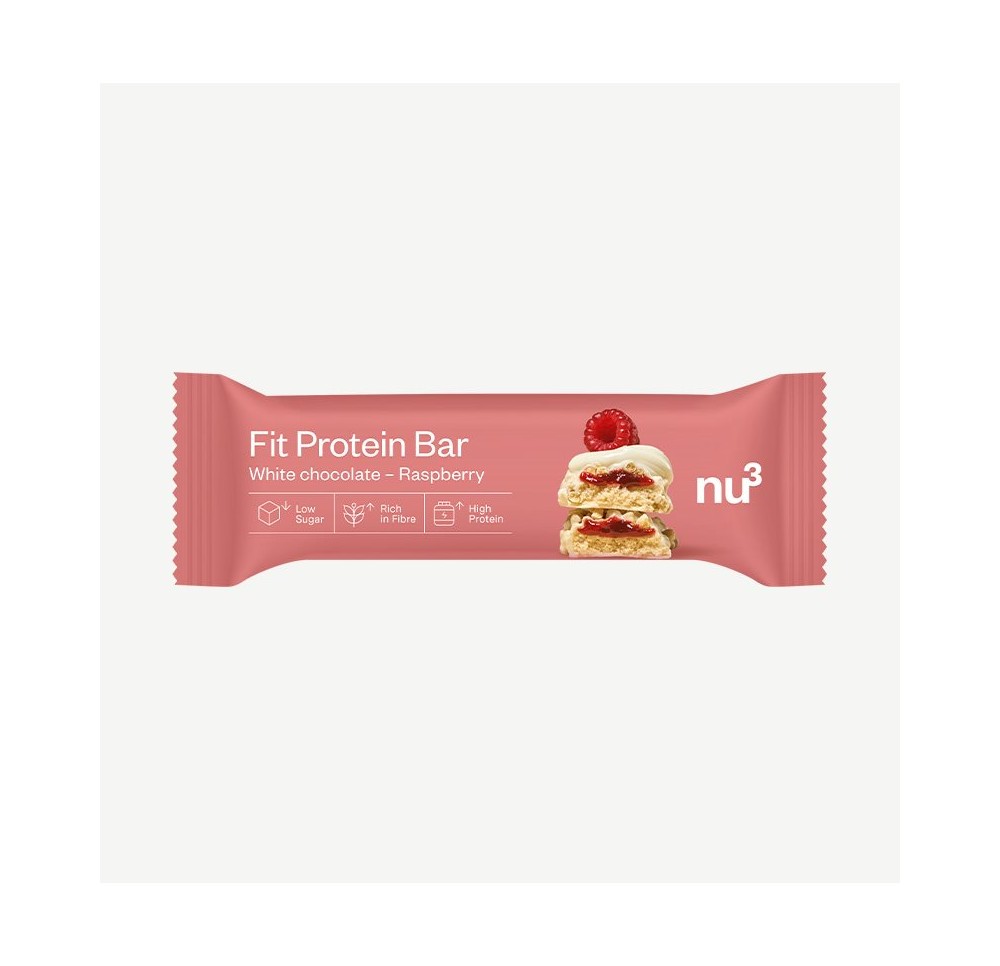 NU3 Fit barre protéinée choc blanc framboise 55 g