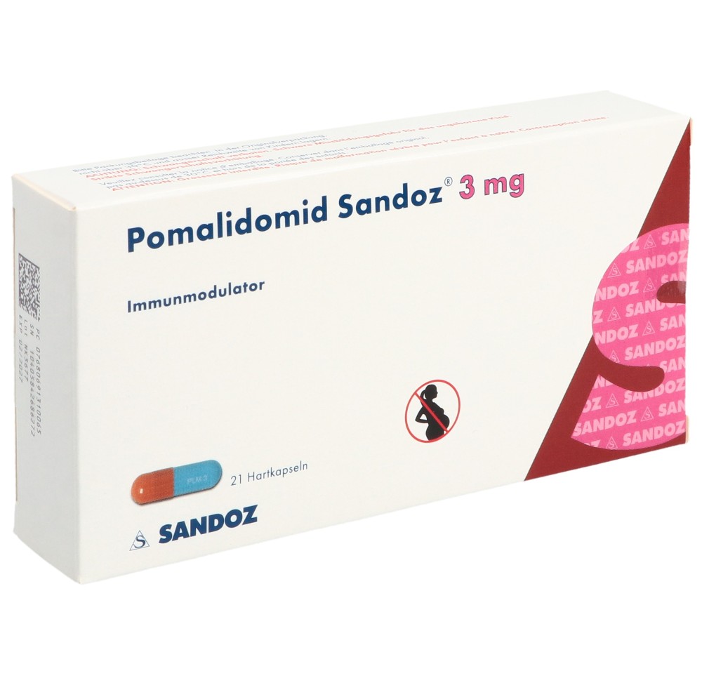 POMALIDOMIDE Sandoz caps 3 mg 21 pce