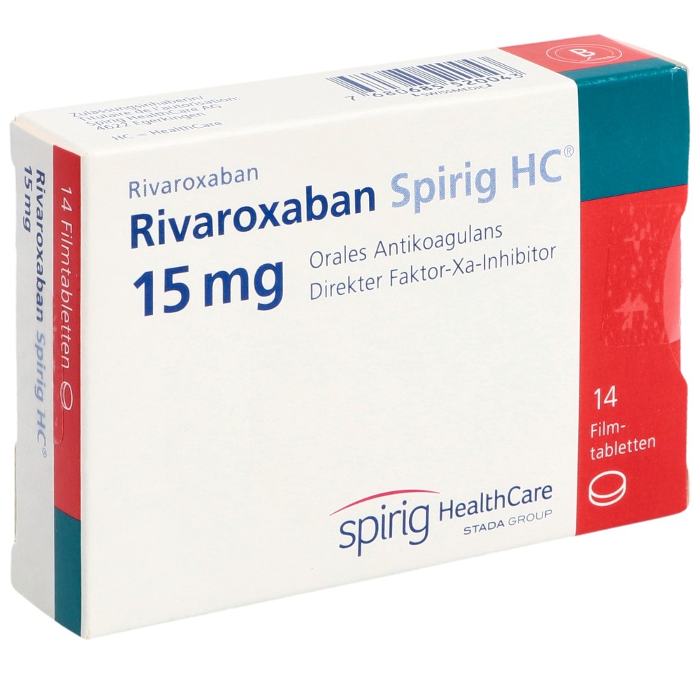 RIVAROXABAN Spirig HC cpr pell 15 mg 14 pce