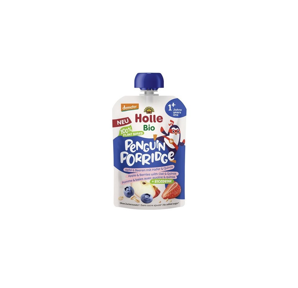 HOLLE Penguin Porridge pomme bai avoine quin 110 g
